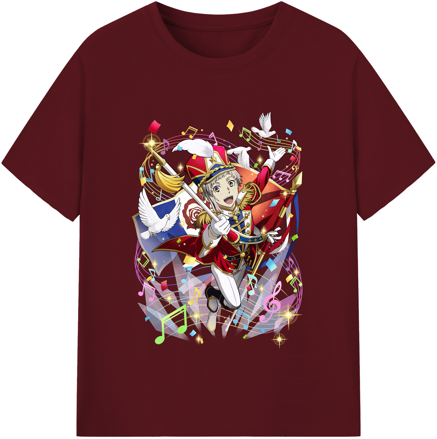 （画像用） 文豪ストレイドッグス Bungo Stray Dogs 綿100％半袖Tシャツ（フロントプリント）